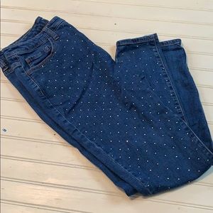 Wild fable: crystal front embellished skinny jeans